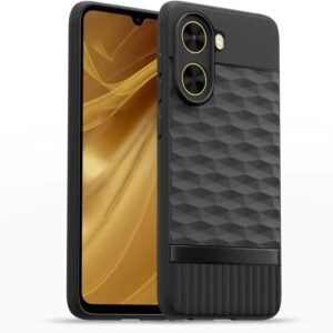 Doubledicestore Back Cover for POCO C71  (Black, Shock Proof, Silicon, Pack of: 1)